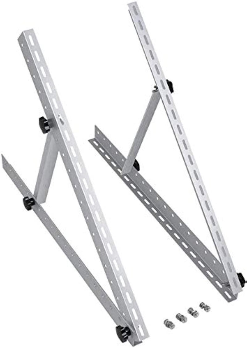BougeRV 28in Adjustable Solar Panel Tilt Mount Brackets with Foldable Tilt Legs, Solar Panels Mounting Support up to 100 150 200 Watt Solar Panel for Roof, RV, Boat, and Off-Grid - Image 1